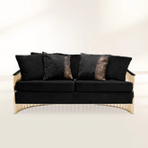 Gold Sculptural Form Sofa for Living Room