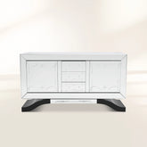 Mirrored Black Sideboard Cabinet