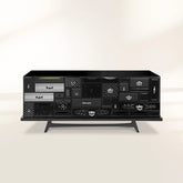 Black Hidden Storage Sculptural Form Sideboard