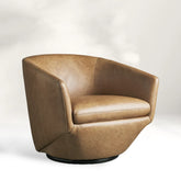 Pelton Leather Swivel Chair