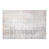 Puxina Layered Grid Abstract Neutral Area Rug