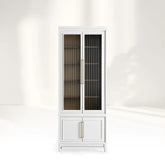 Rowan Modular Stacked Reeded Glass Cabinet