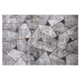Torino Fragmented Facet Geometric Abstract Neutral Area Rug