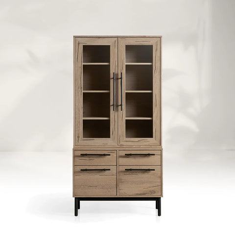 Sullivan Glass Door Bookcase with File Base Sullivan Glass Door Bookcase with File Base