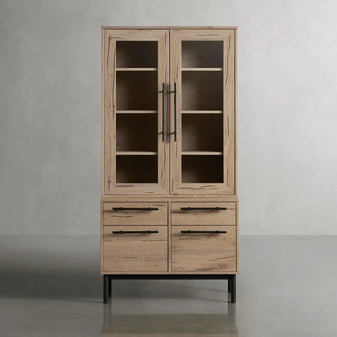Sullivan Glass Door Bookcase with File Base Sullivan Glass Door Bookcase with File Base