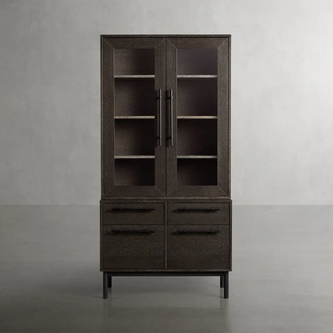 Sullivan Glass Door Bookcase with File Base Sullivan Glass Door Bookcase with File Base