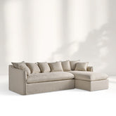 Dund Sectional - Performance Textured Linen Flax