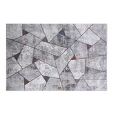 Torino Fragmented Facet Geometric Abstract Neutral Area Rug