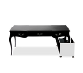 Boulevard Gloss Black Classic Executive Writing Desk
