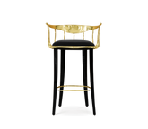 No 11 Surrealist Polished Brass Bar Stool
