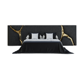 Lapiaz Kintsugi Velvet Polished Gold Headboard