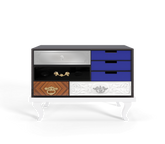 Soho Eclectic Mixed Material Bedside Table