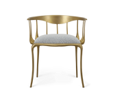 No 11 Satin Matte Gold Surrealist Dining Chair