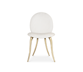 Soleil Curved Brass Modern Dining Chair