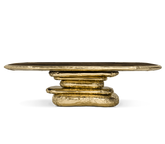Stonehenge Marble and Brass Dining Table