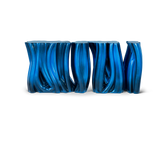 Lacquer Blue Sculptural Form Cabinet