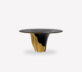 Yasmine Dining Table with Sculptural Contemporary