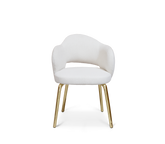 Amara Bouclé Modern Brass Chair