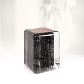 Burned Wood Stump Acrylic Stool Side Table
