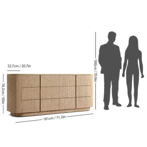 Katrina Modern Sideboard 6-Drawer Dresser Katrina Modern Sideboard 6-Drawer Dresser