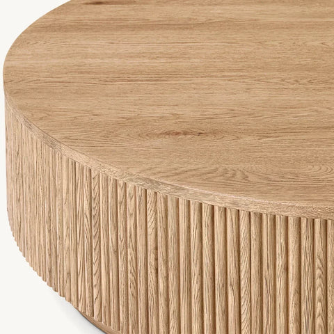 Mulho Plinth Round Wood Coffee Table Mulho Plinth Round Wood Coffee Table
