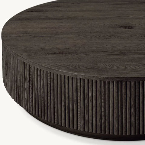 Mulho Plinth Round Wood Coffee Table Mulho Plinth Round Wood Coffee Table
