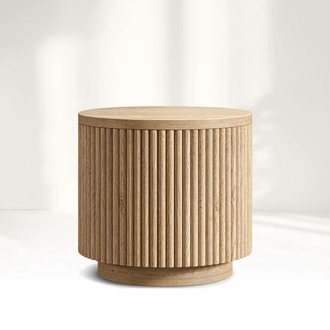 Mulho Wood Round Side Table Mulho Wood Round Side Table