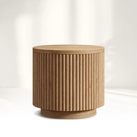 Mulho Wood Round Side Table Mulho Wood Round Side Table