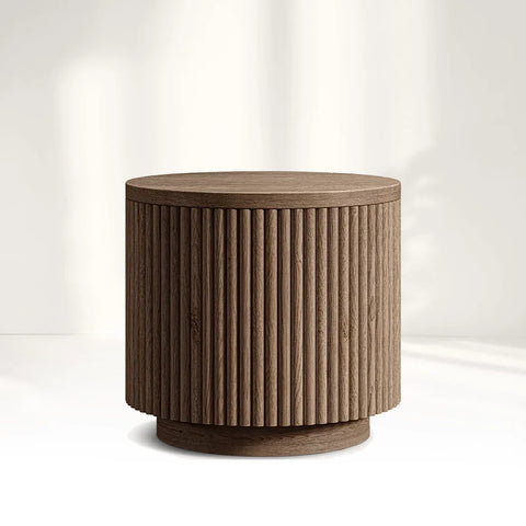 Mulho Wood Round Side Table Mulho Wood Round Side Table