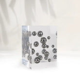 Silver Ball Acrylic Stool Side Table