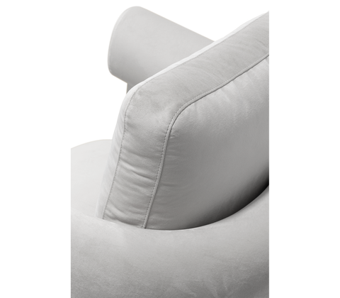 Brass Fabric Sculptural Form Armchair