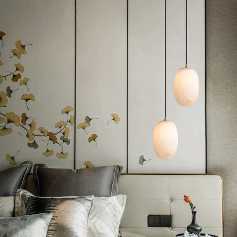 Modern Real Alabaster Pendant Lighting Beside Bed,  Dining Table Pendant