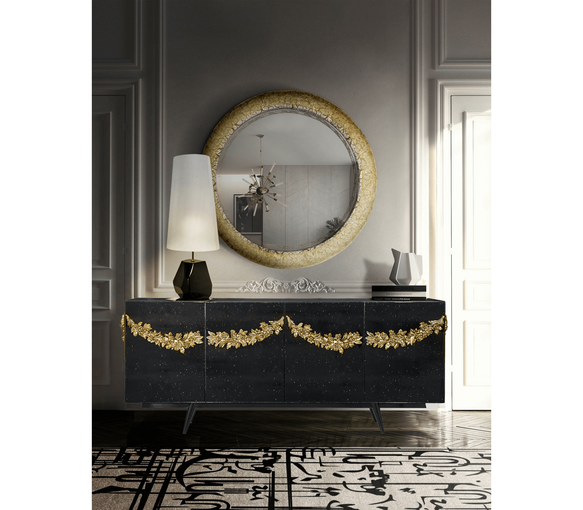 Black Sideboard Buffet Cabinet