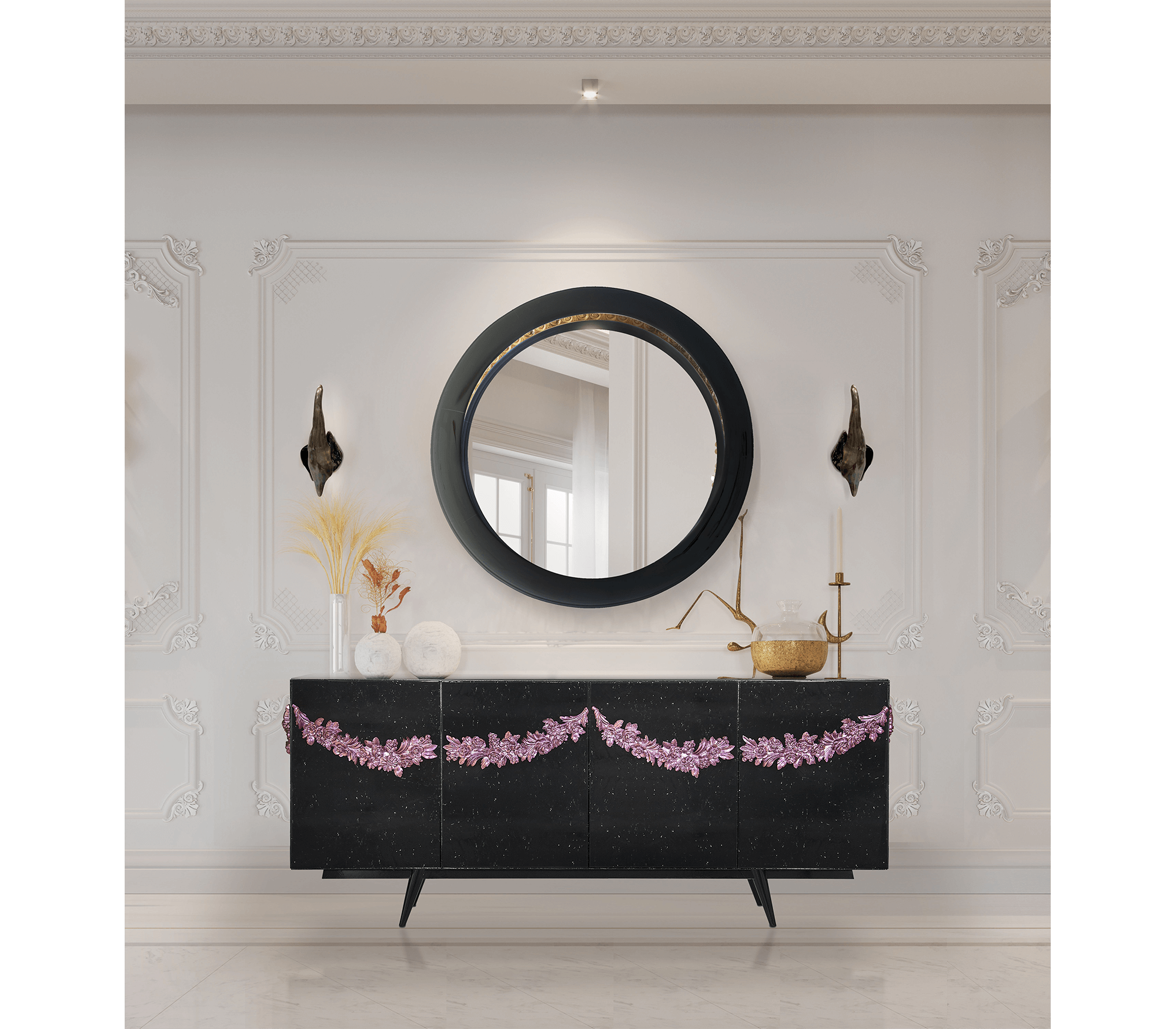 Black Sideboard Buffet Cabinet