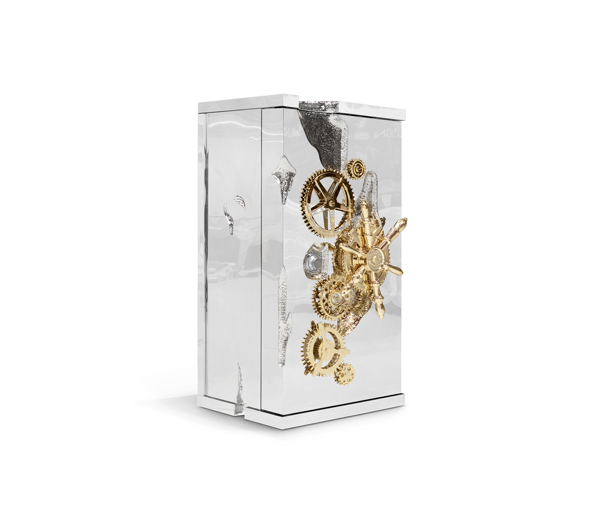 Collectible Vault Safe with Gold-Plated Finish and Secret
