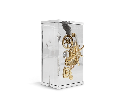Collectible Vault Safe with Gold-Plated Finish and Secret