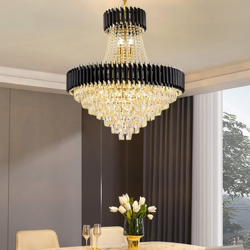 Housegent Bobon Crystal Modern Luxury Crystal Multilayer Chandelier