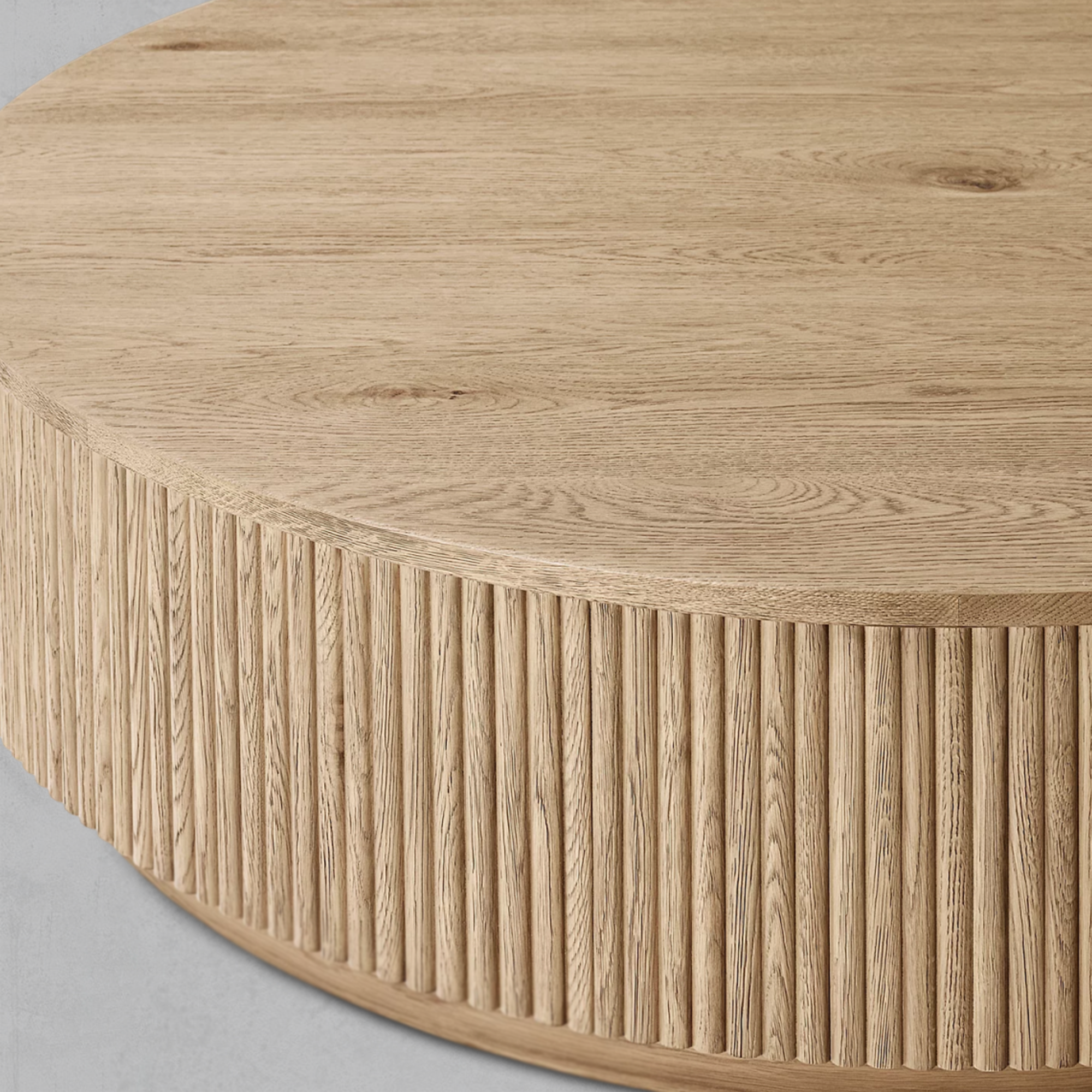Mulho Plinth Round Wood Coffee Table