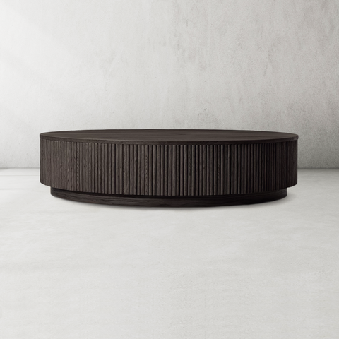 Mulho Plinth Round Wood Coffee Table