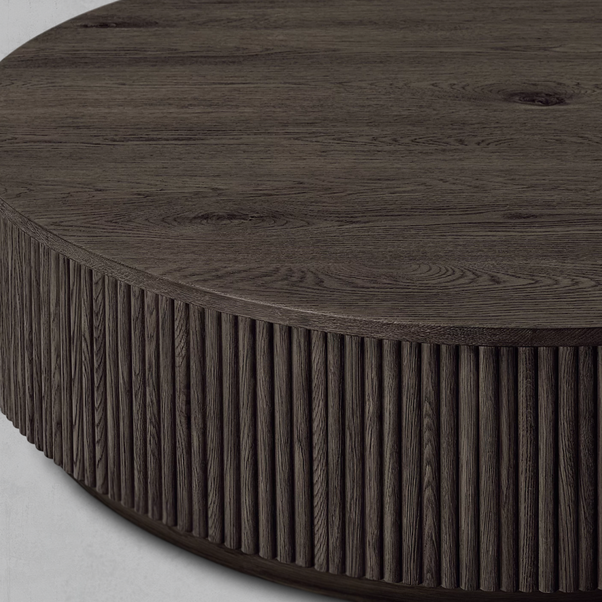 Mulho Plinth Round Wood Coffee Table
