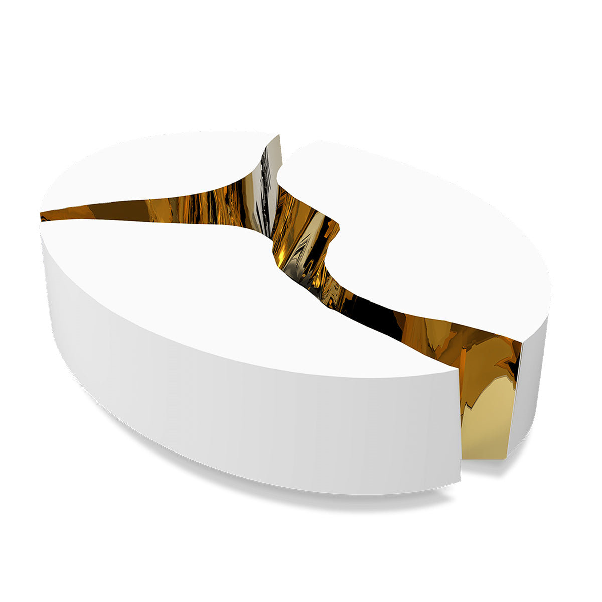 Brass Sculptural Form Dining Table