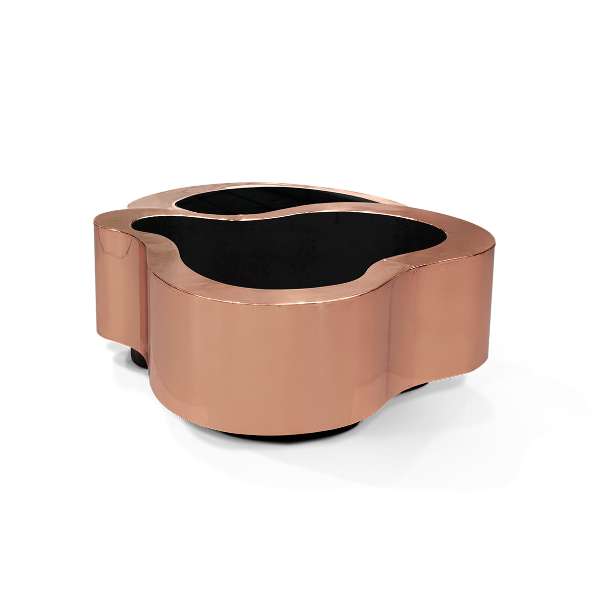 Brass Sculptural Form Coffee Table Living Room