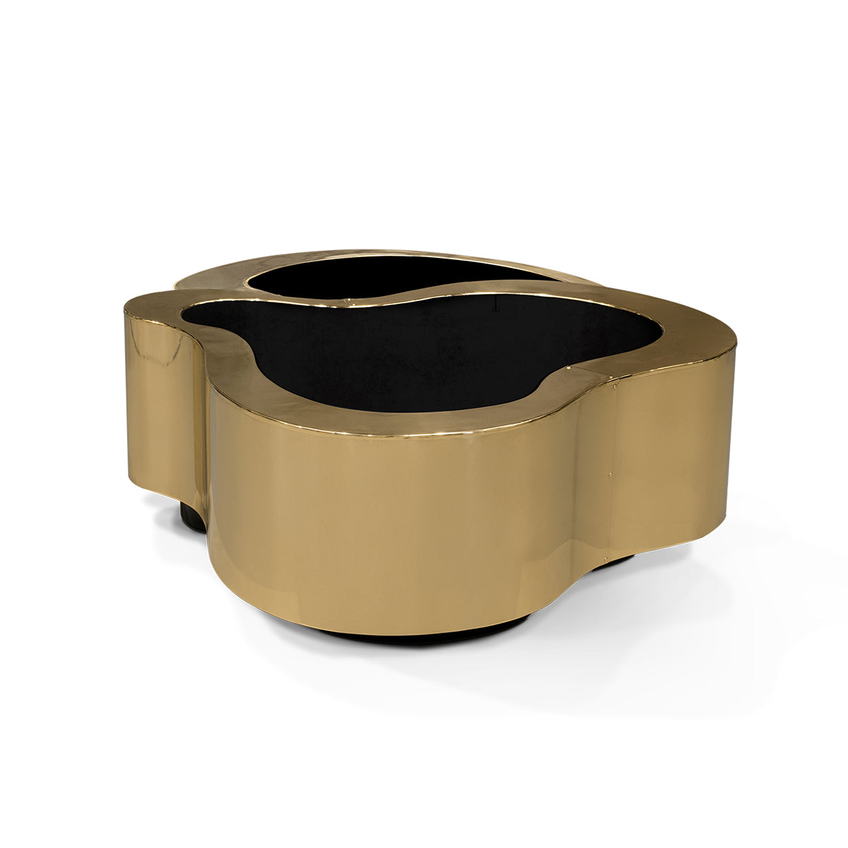 Brass Sculptural Form Coffee Table Living Room