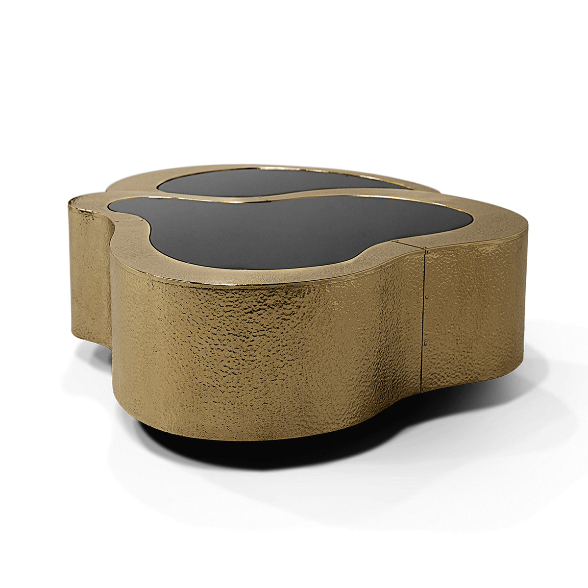 Brass Sculptural Form Coffee Table Living Room