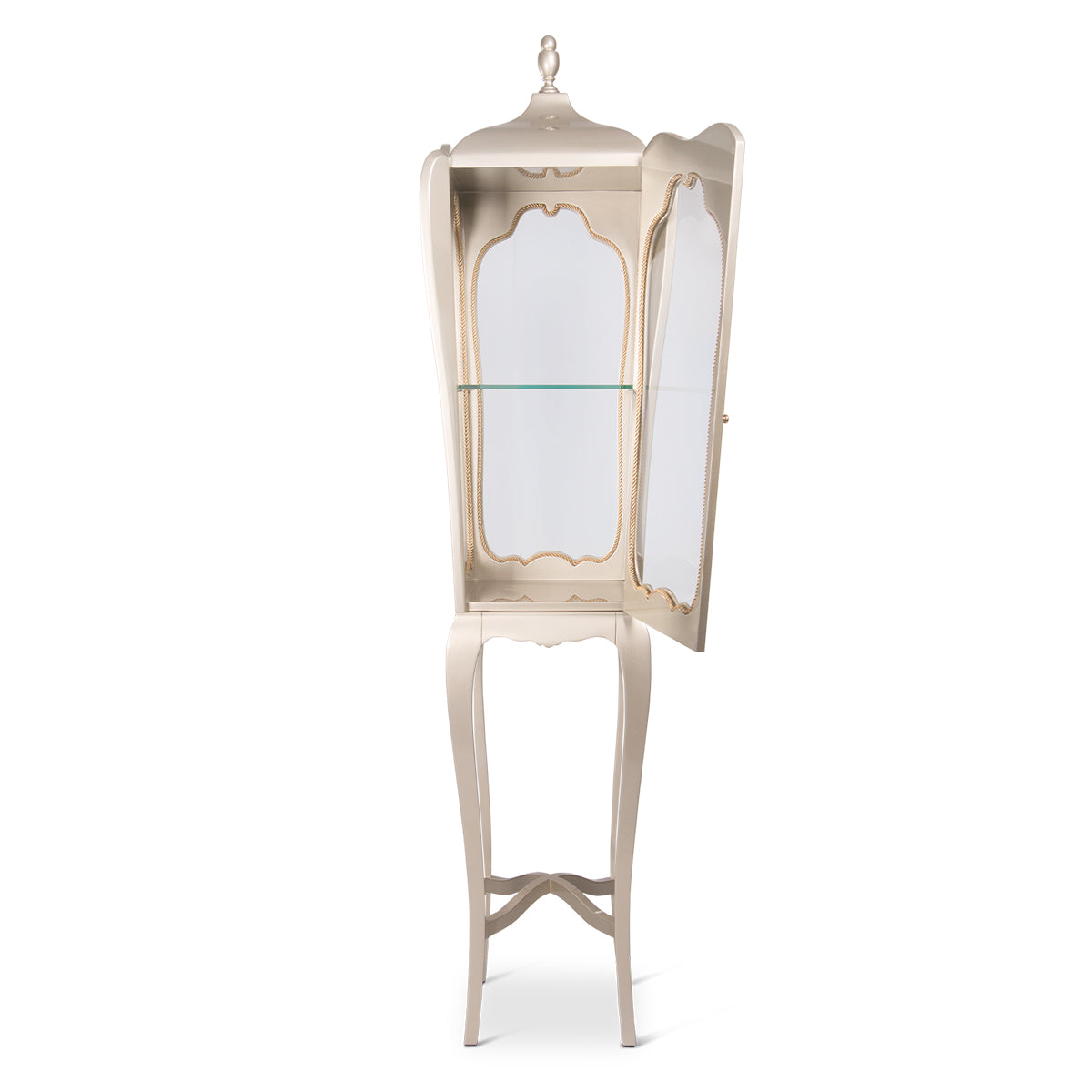 Mahogany Glass Black Slim Frame Display Cabinet