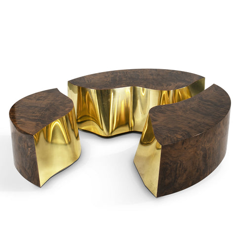Brass Sculptural Form Dining Table