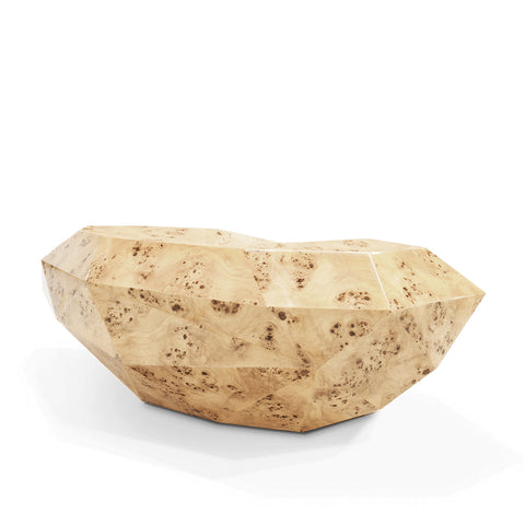 Black Faceted Design Sculptural Form Coffee Table
