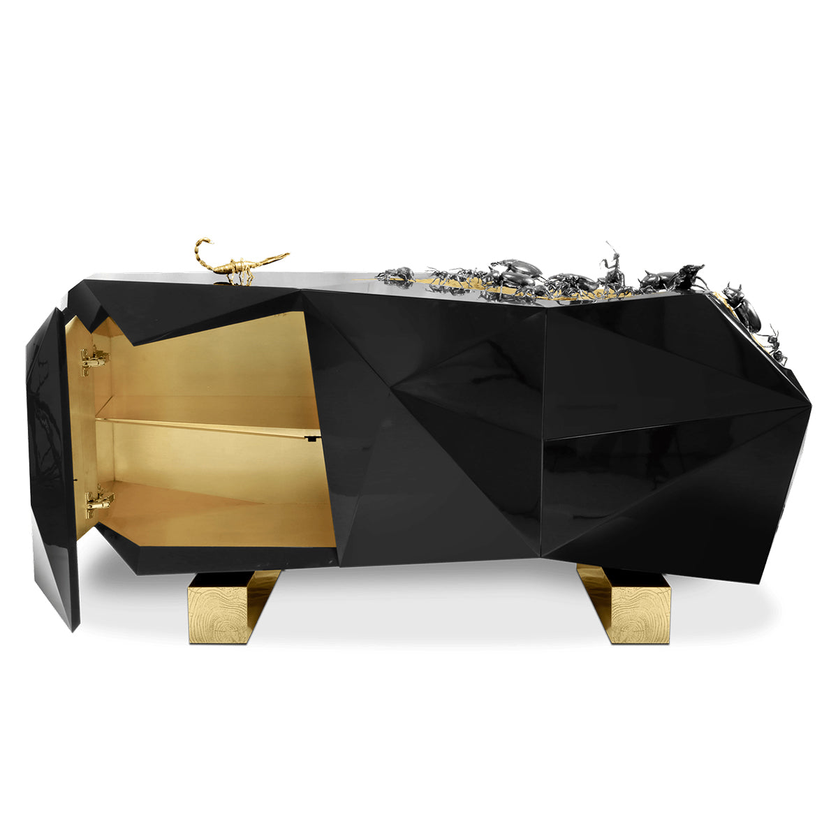Diamond-Inspired Sideboard Buffet Cabinet