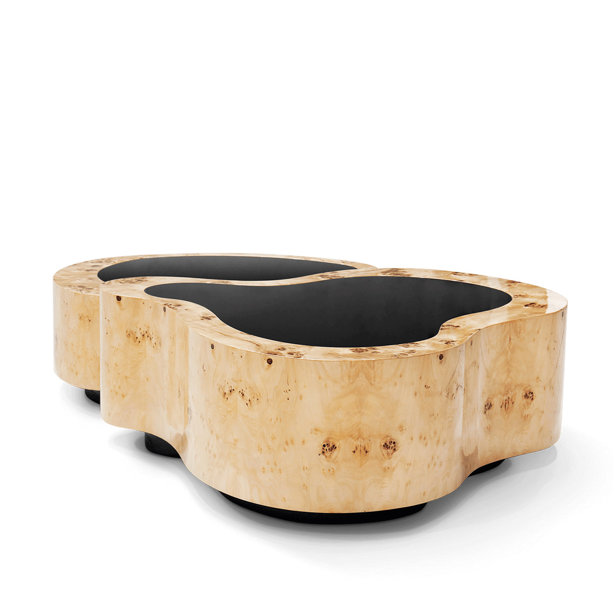 Brass Sculptural Form Coffee Table Living Room
