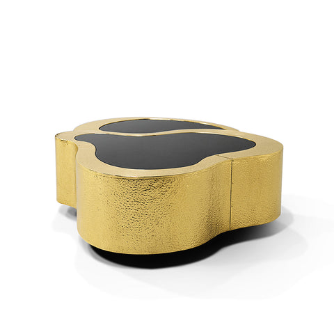 Brass Sculptural Form Coffee Table Living Room